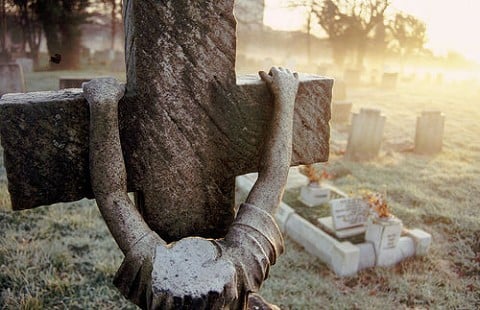 God is still nailing people to crosses